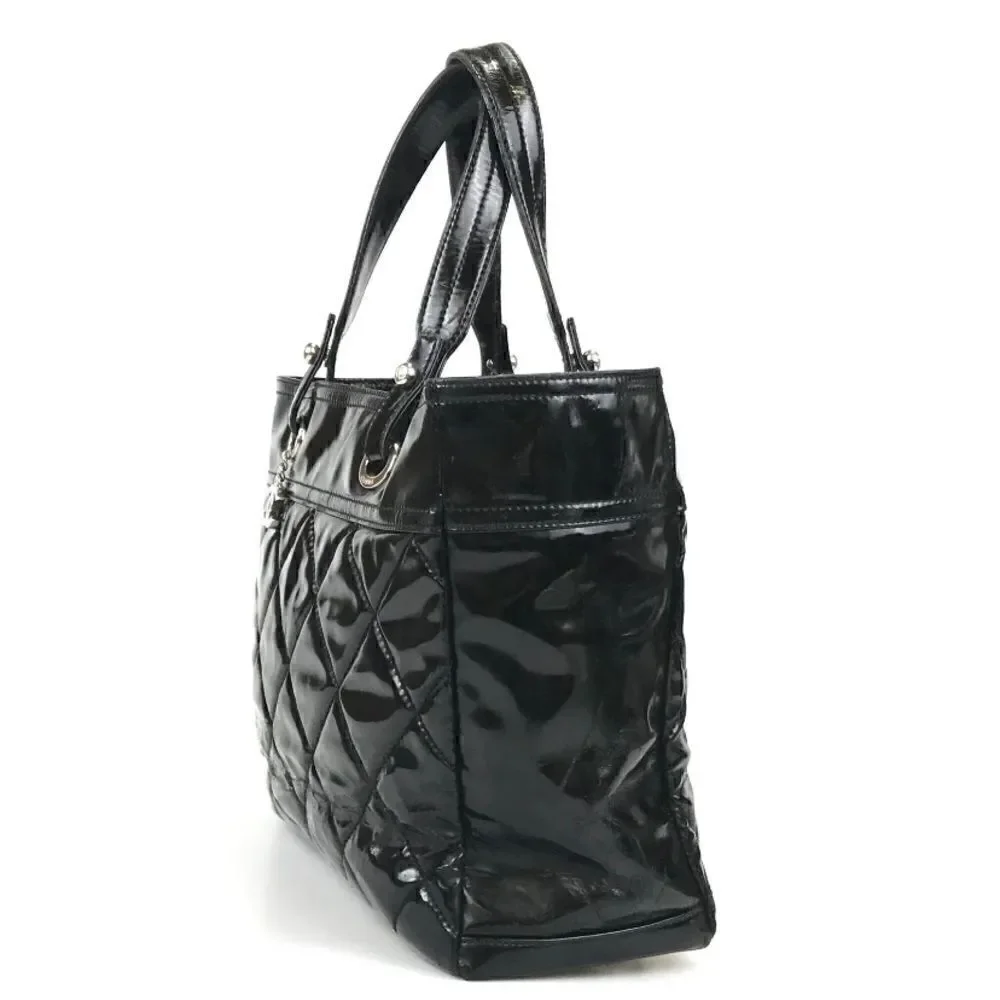 Authentic Chanel Matelasse Coco Mark Handbag Black